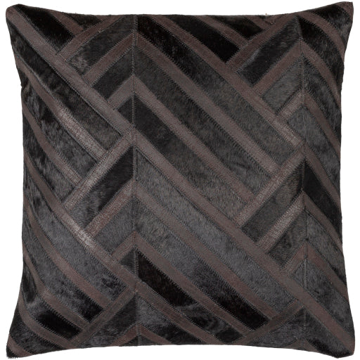 nashville accent pillow black dark brown NHV004-2020