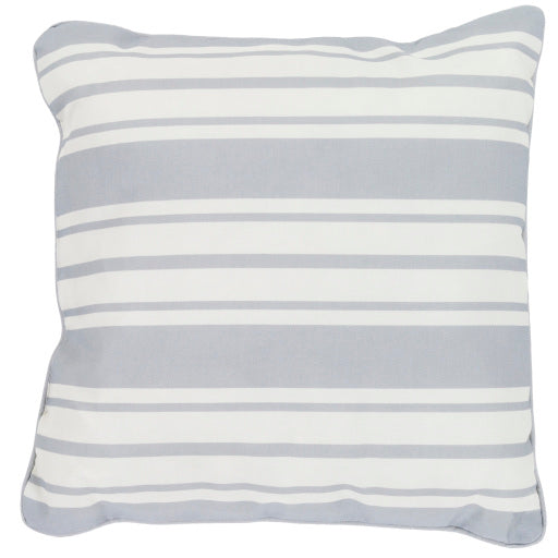 nautical stripe outdoor pillow gray ivory NS005-2020