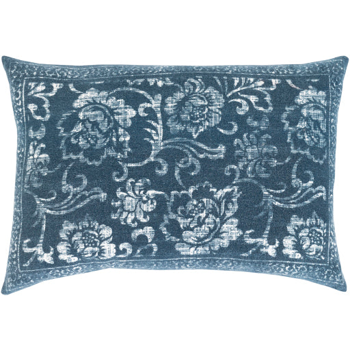 porcha lumbar pillow dark blue dusty sage white PRC002-1624