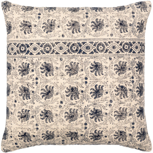 prisha accent pillow navy light beige PSH002-1818