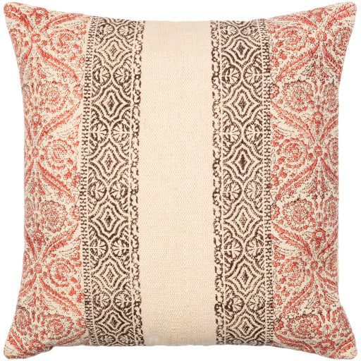 prisha accent pillow rose dark brown light beige PSH003-1818