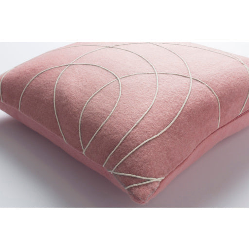 solid bold lumbar pillow ivory rose SB035-1818P