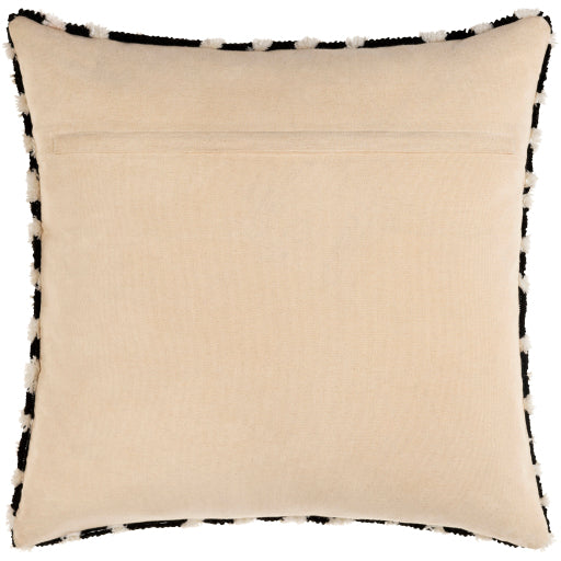 sheldon accent pillow black ivory SDO001-1818P