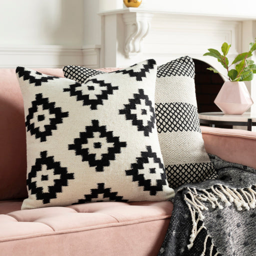 shiprock accent pillow cream black SHO003-2020P