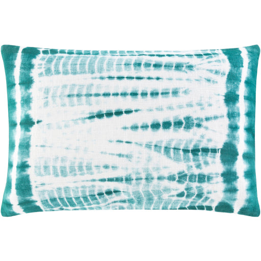 suji lumbar pillow teal white SJI004-2214