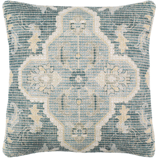 samsun accent pillow teal dusty sage wheat cream SMU003-1818