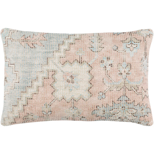 samsun accent pillow dusty pink pale blue tan cream SMU004-1818P