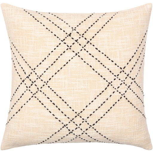 sunnyvale accent pillow black cream light beige SYV001-1818