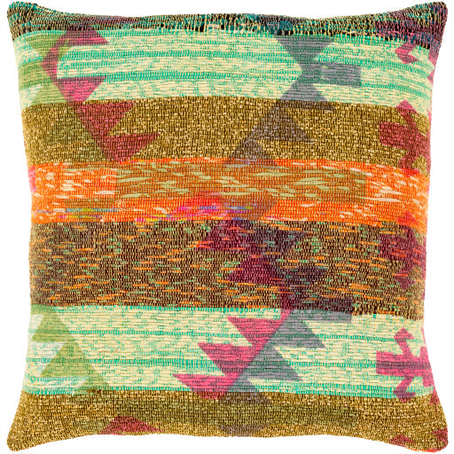 Thames Floor Pillow, Grass Green, Seafoam, Mustard, Olive, Rose TAE002-3030