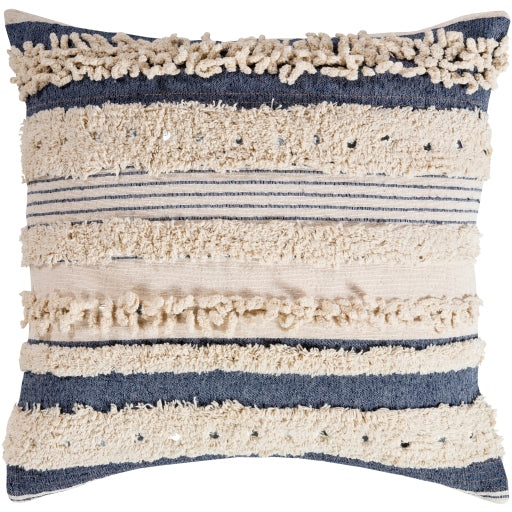 temara accent pillow navy light beige black TMA006-2020