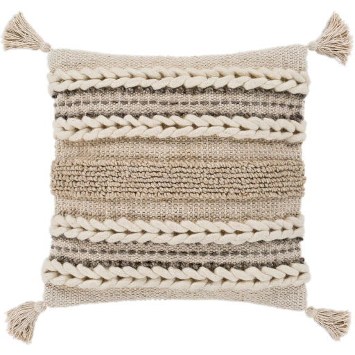 Tov Floor Pillow, Ivory, Medium Gray, Tan, Cream TOV001-1818