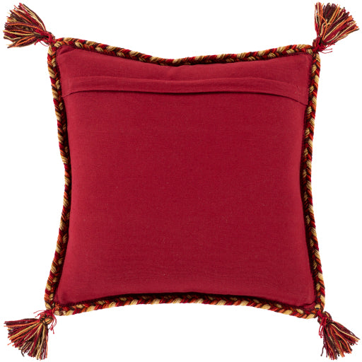 trenza accent pillow red dark brown brick red mustard TZ003-2020