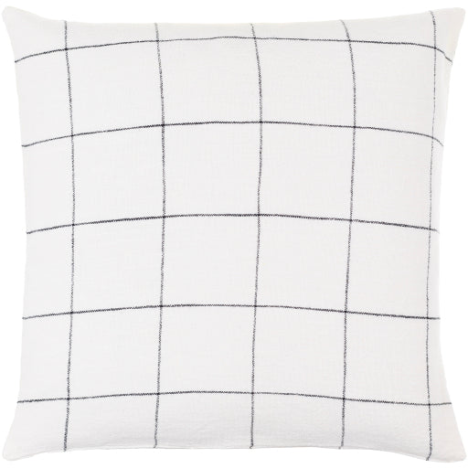 vermont accent pillow white charcoal VMT001-1818