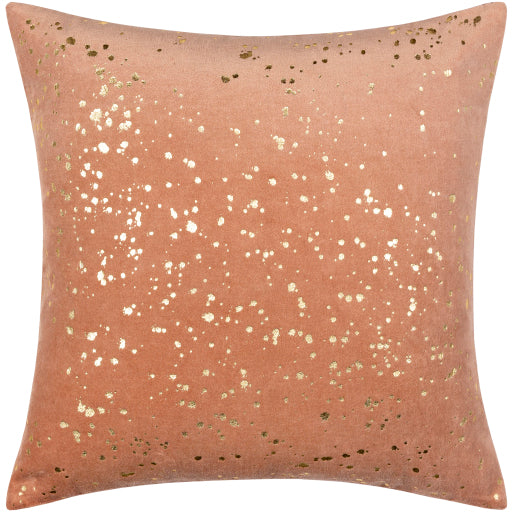 velvet sparkle accent pillow mauve metallic gold VSP001-1818