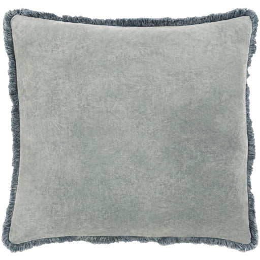 washed cotton velvet accent pillow slate WCV003-1818