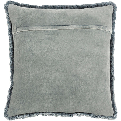 washed cotton velvet accent pillow slate WCV003-1818D