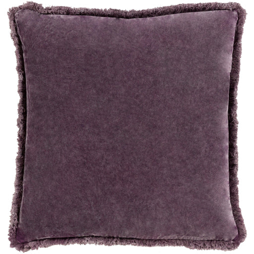 washed cotton velvet accent pillow lavender WCV006-1818