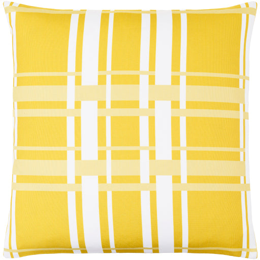 weave accent pillow yellow white WEV001-1818