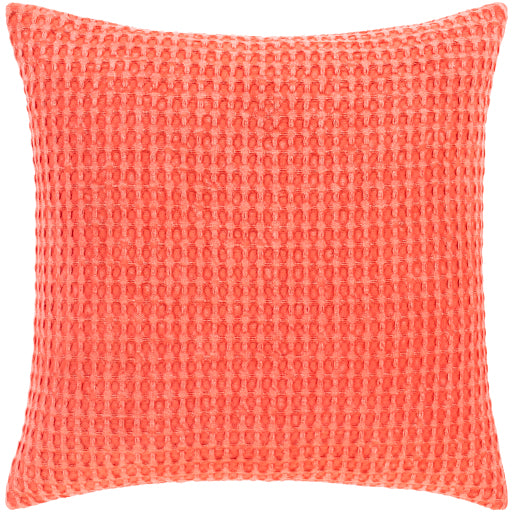 waffle accent pillow coral WFL003-1818