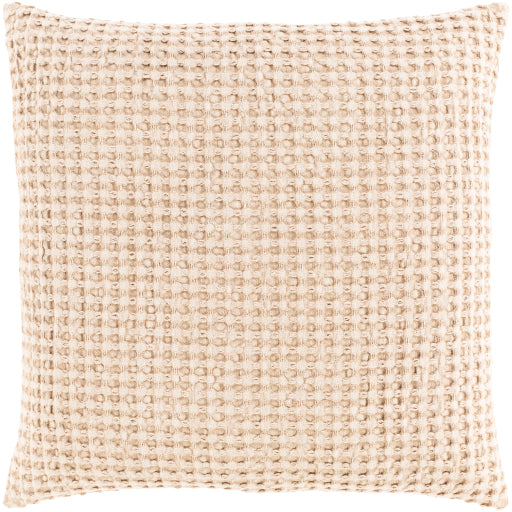 waffle accent pillow tan WFL006-1818