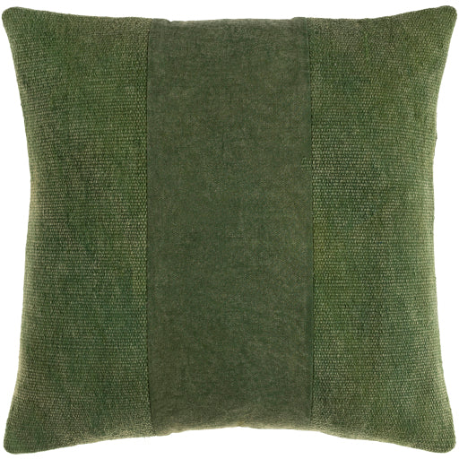 washed stripe accent pillow medium green WSS003-1818