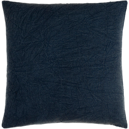 washed waffle accent pillow navy WWA001-2020