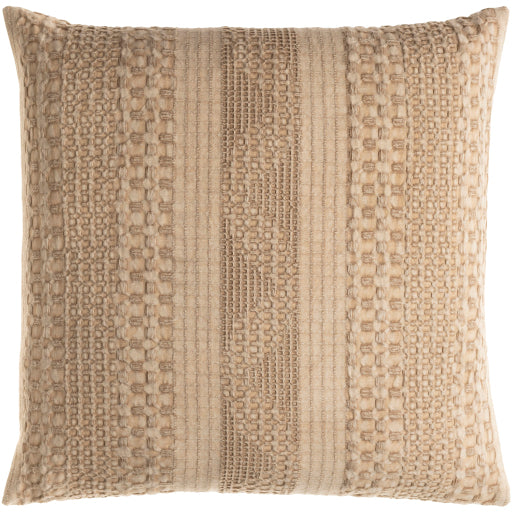 washed waffle accent pillow beige WWA004-1818