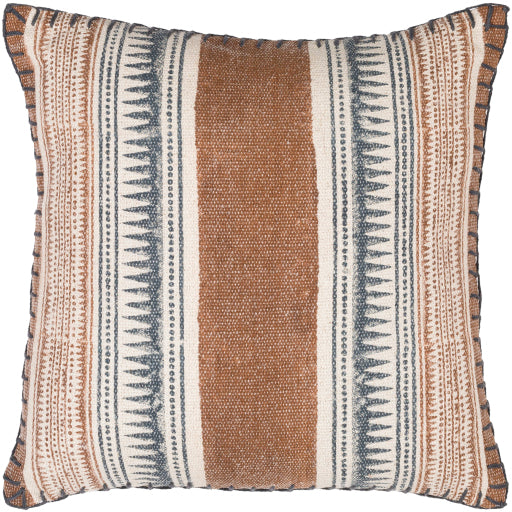 zendaya lumbar pillow dark blue brick red ZEN002-1818