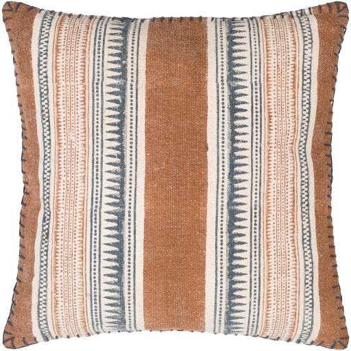 zendaya lumbar pillow dark blue brick red ZEN002-1818P