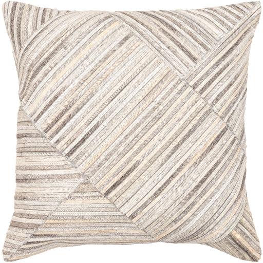 zander accent pillow medium gray cream charcoal light beige ZND006-2020