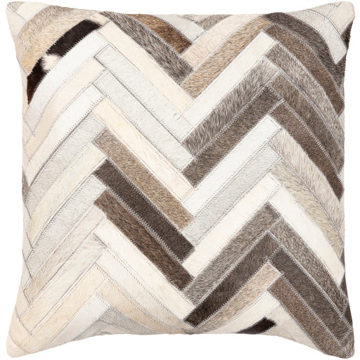 zander accent pillow charcoal black dark brown tan medium gray gray cream light beige ZND009-2020