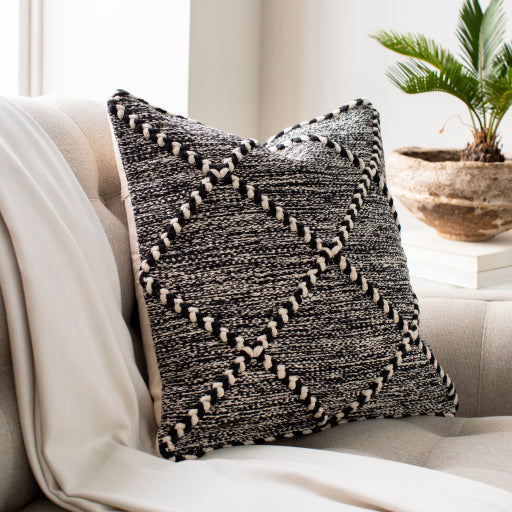 zanafi accent pillow black wheat ZNF001-1818P