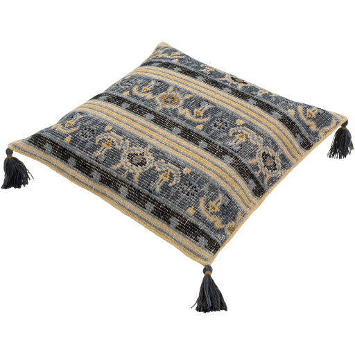 Zahra Floor Pillow, Tassels, Multicolor ZP002-3030